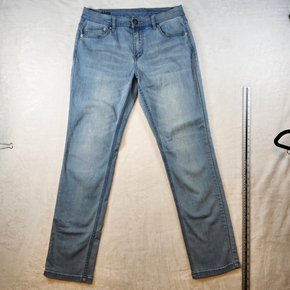 Mugsy PMT Clutch Jeans Light Wash Blue Straight Leg Stretch Denim 31x32